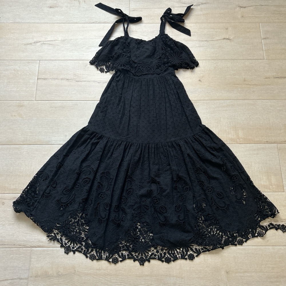 ANTONIO MELANI Black Lace Dress